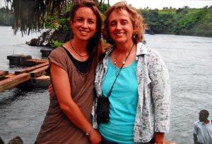 My mom and me at the Nile River, Uganda, 2007.