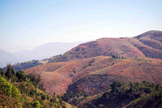bare mountains of Haiti