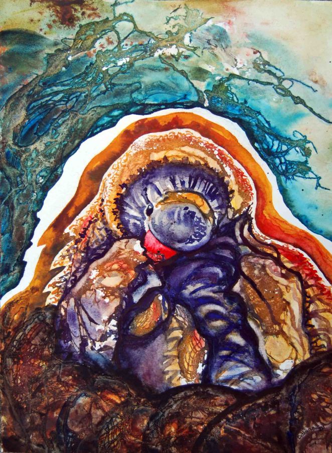 Quelled, 2014, 11" x 15', watercolor