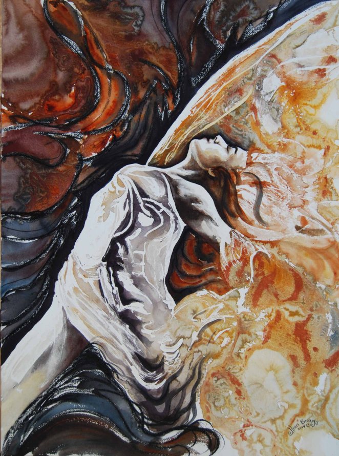 Sifted Into Gold; 2014; 21 x 29; watercolor and ink.