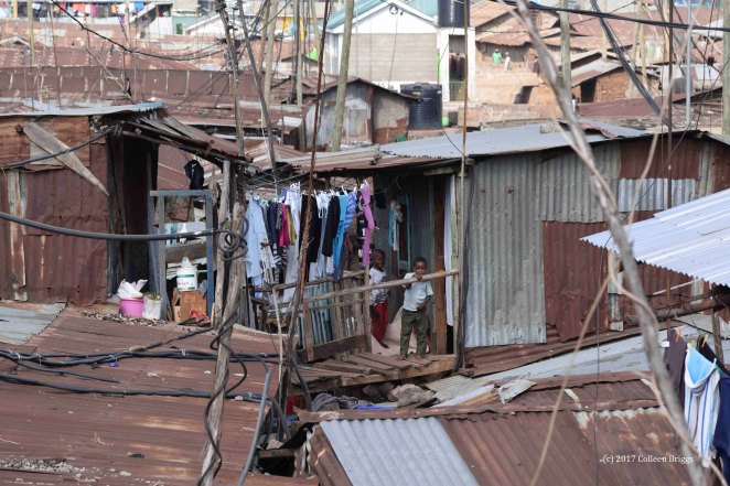 Children in Kibera, East Africa's largest slum of about a million people